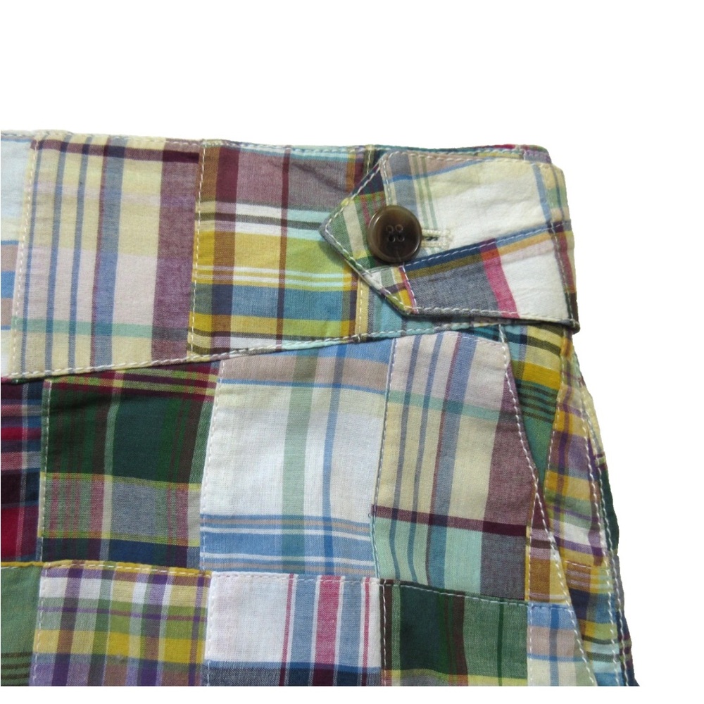 J. CREW COLLECTION RARE Madakat Cotton Patchwork Madras Wrap Skirt - Picture 3 of 7